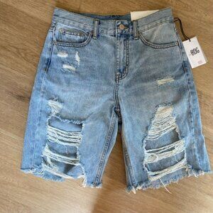 New Urban Outfitters BDG Baggy Bermuda Distressed Denim Shorts